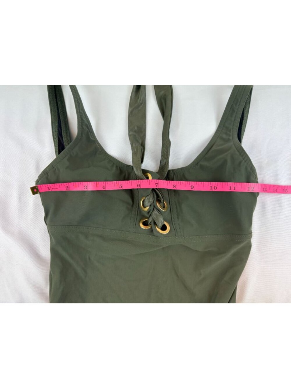 Karla Colletto Maritta Round Neck Womens One Piece Swimsuit Sz 6- 2US XS - Picture 7 of 7